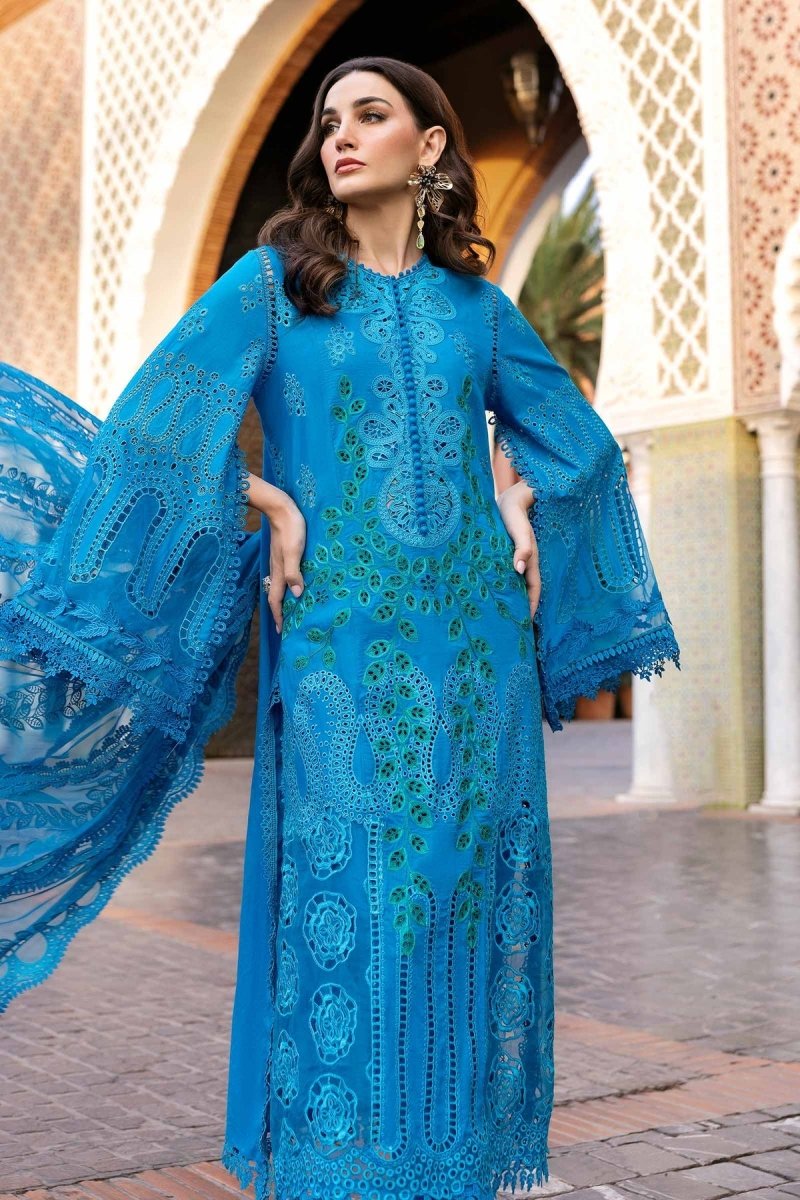 Maria. B 3 Piece Unstitched Embroidered Lawn Suit - D-2503-B