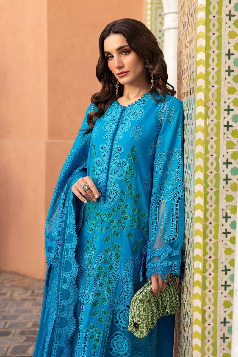 Maria. B 3 Piece Unstitched Embroidered Lawn Suit - D-2503-B