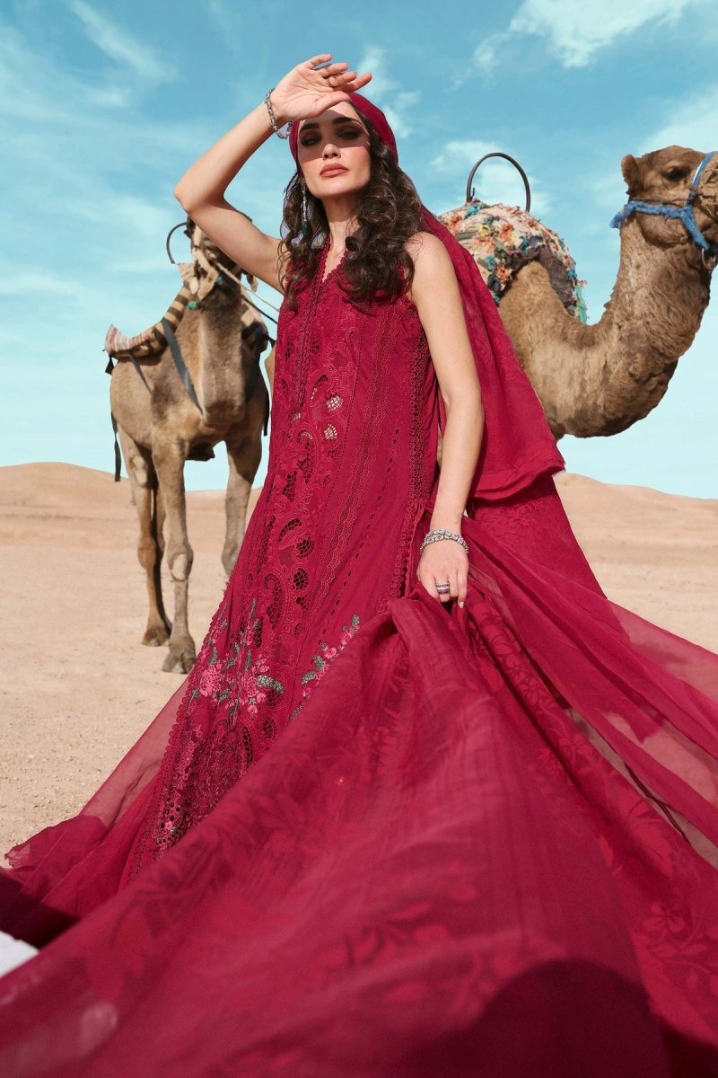 Maria. B 3 Piece Unstitched Embroidered Lawn Suit - D-2504-A
