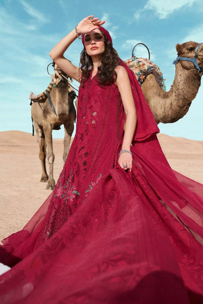 Maria. B 3 Piece Unstitched Embroidered Lawn Suit - D-2504-A
