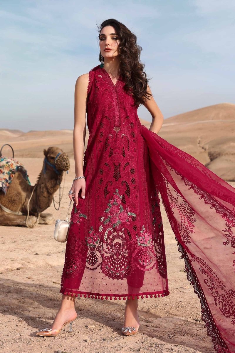 Maria. B 3 Piece Unstitched Embroidered Lawn Suit - D-2504-A