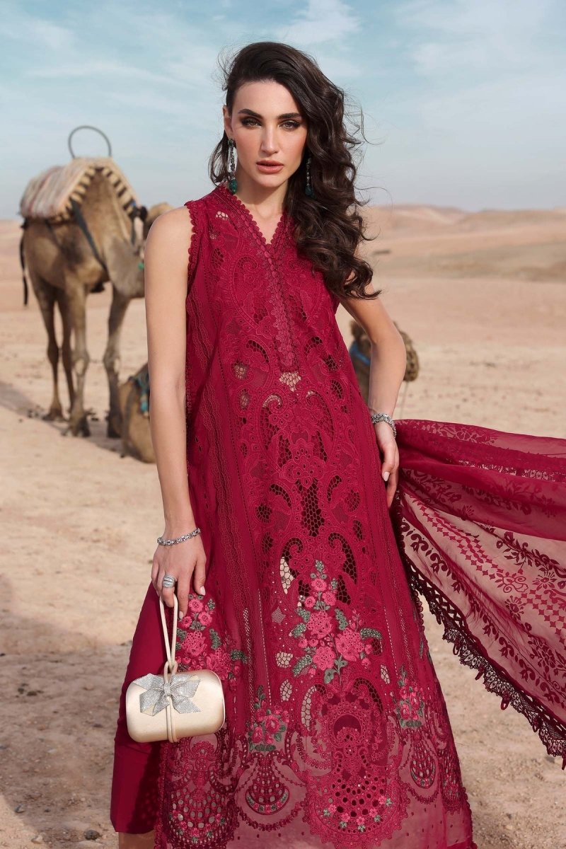 Maria. B 3 Piece Unstitched Embroidered Lawn Suit - D-2504-A