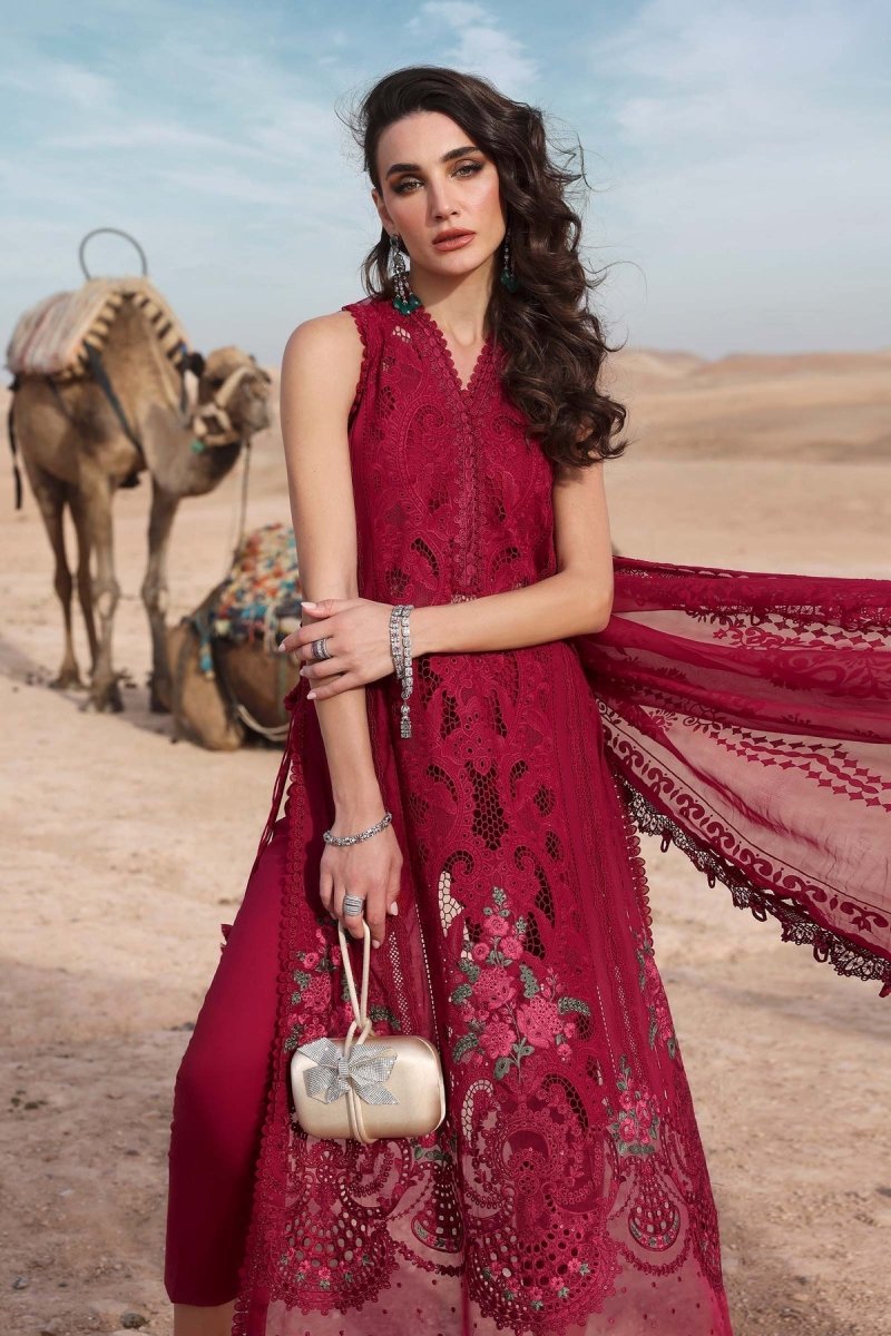 Maria. B 3 Piece Unstitched Embroidered Lawn Suit - D-2504-A