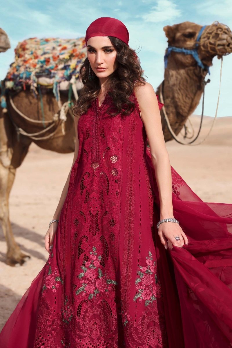 Maria. B 3 Piece Unstitched Embroidered Lawn Suit - D-2504-A