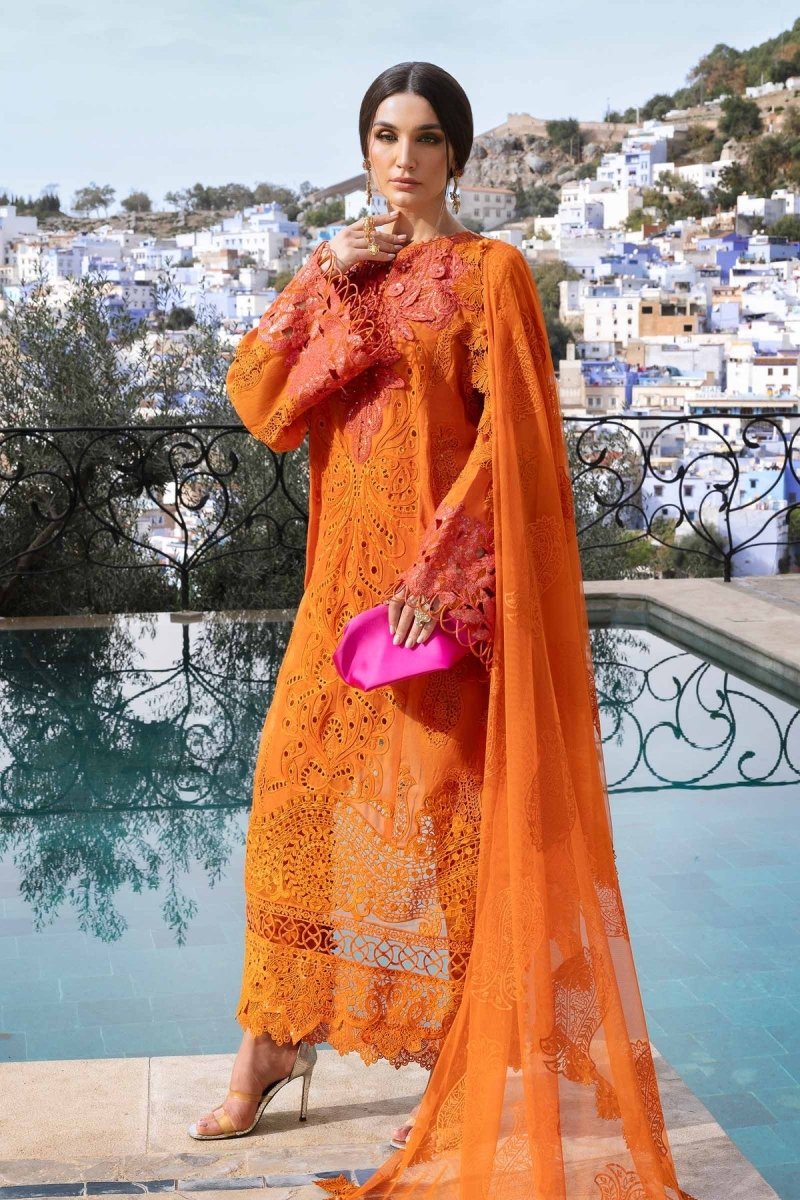 Maria. B 3 Piece Unstitched Embroidered Lawn Suit - D-2505-B