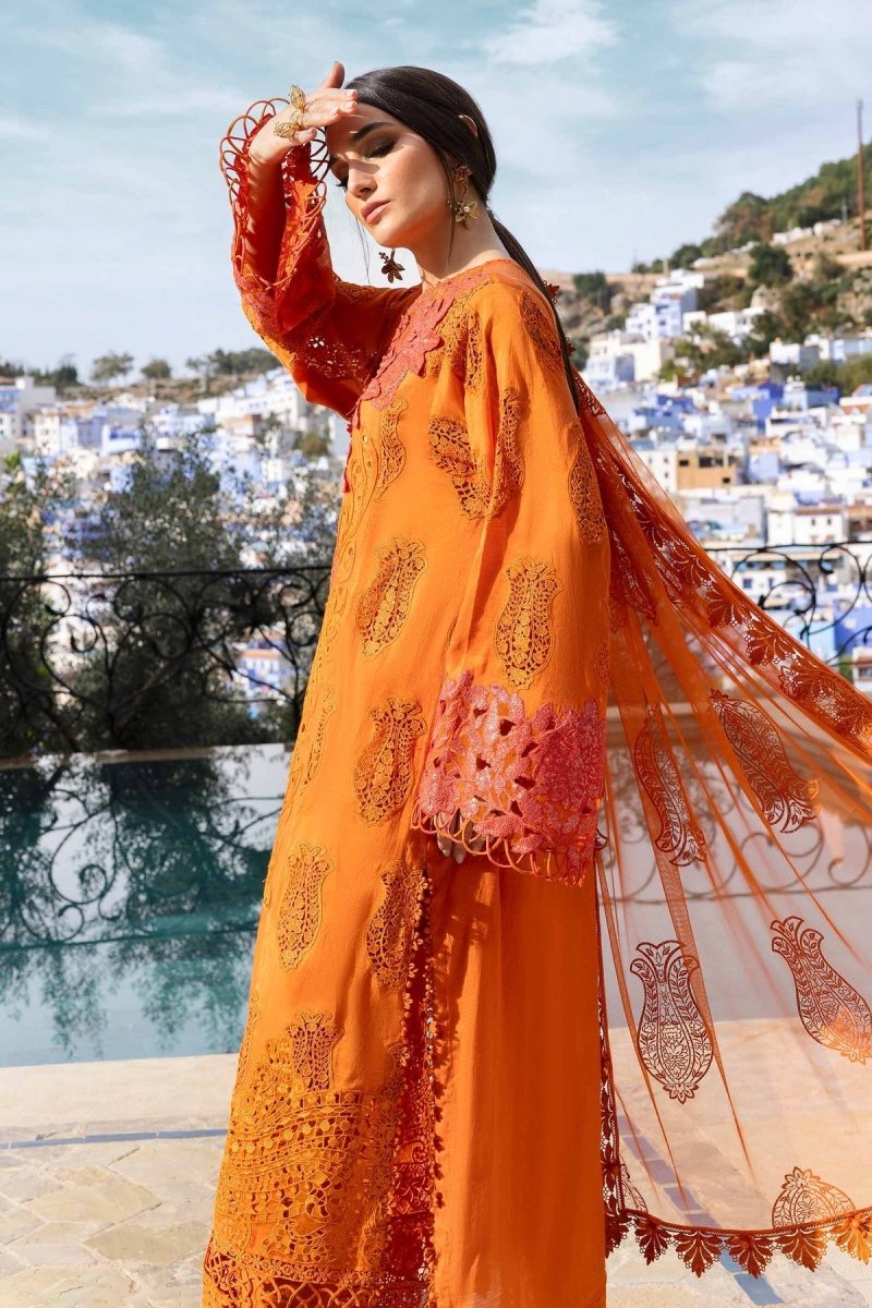 Maria. B 3 Piece Unstitched Embroidered Lawn Suit - D-2505-B