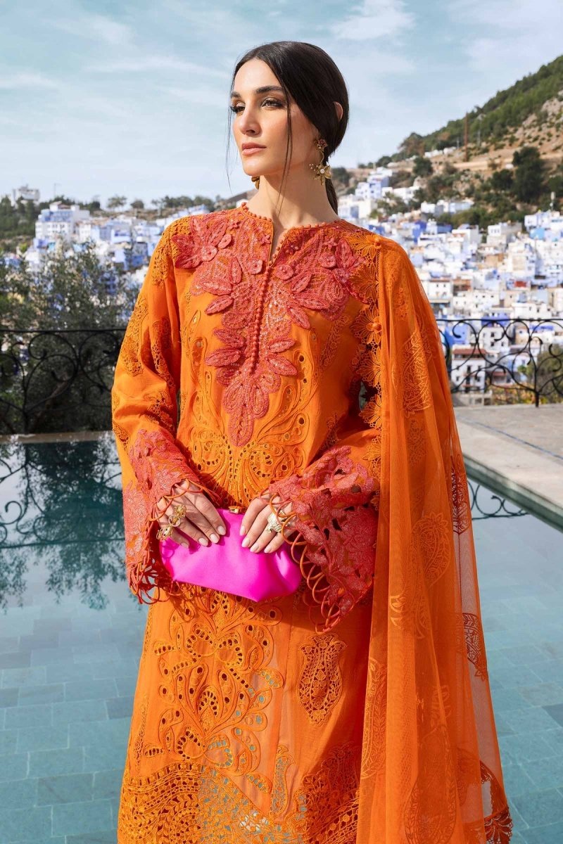 Maria. B 3 Piece Unstitched Embroidered Lawn Suit - D-2505-B