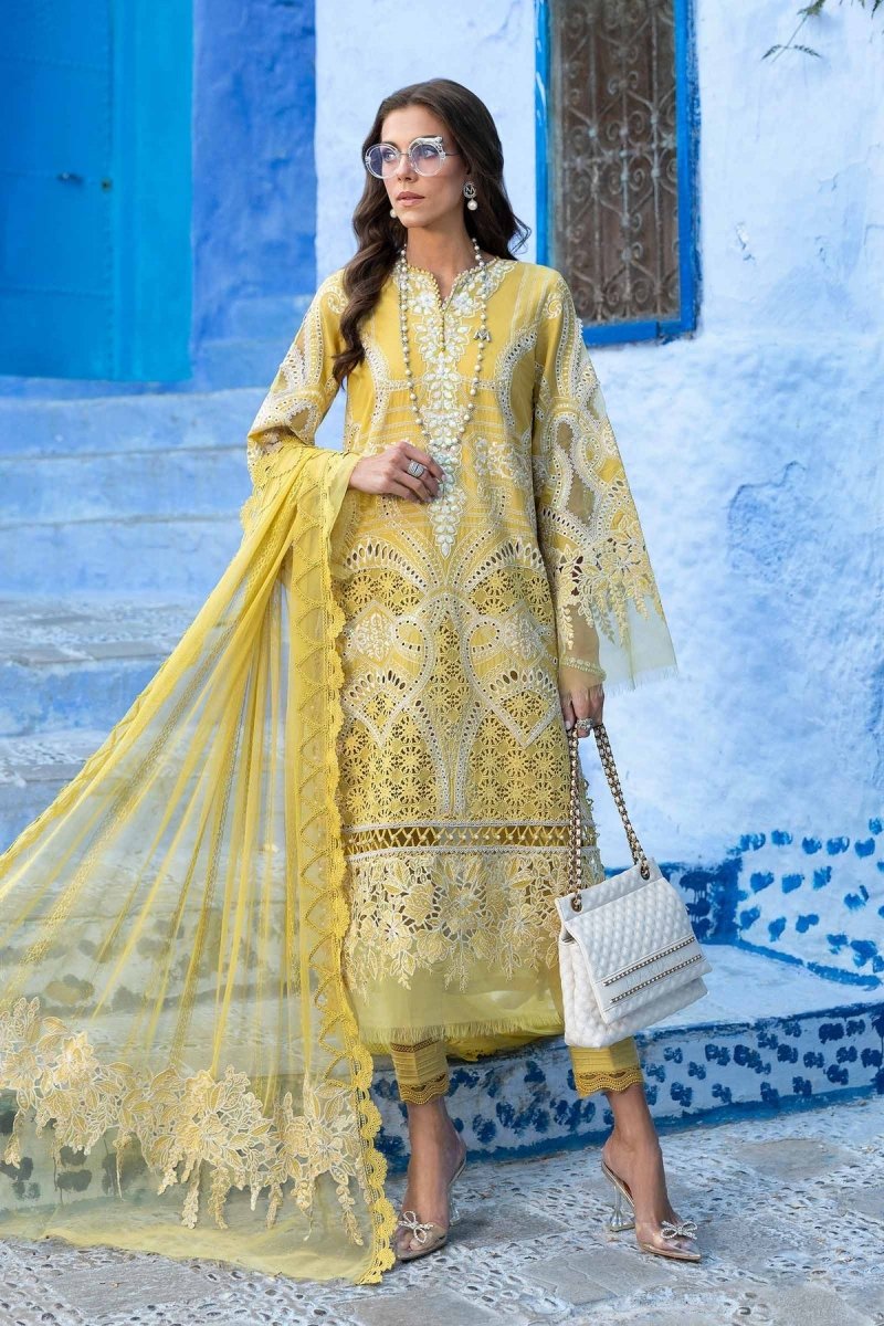 Maria. B 3 Piece Unstitched Embroidered Lawn Suit - D-2512-A