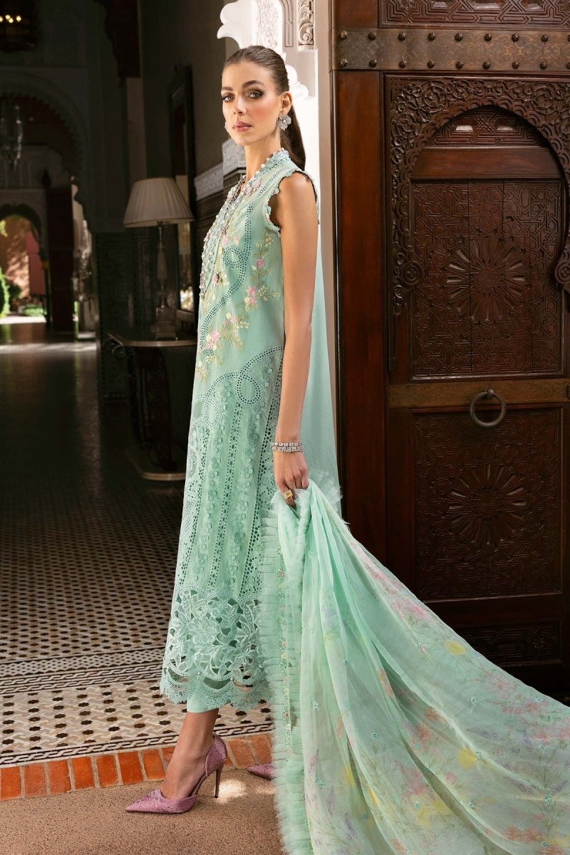 Maria. B 3 Piece Unstitched Embroidered Lawn Suit - D-2514-A