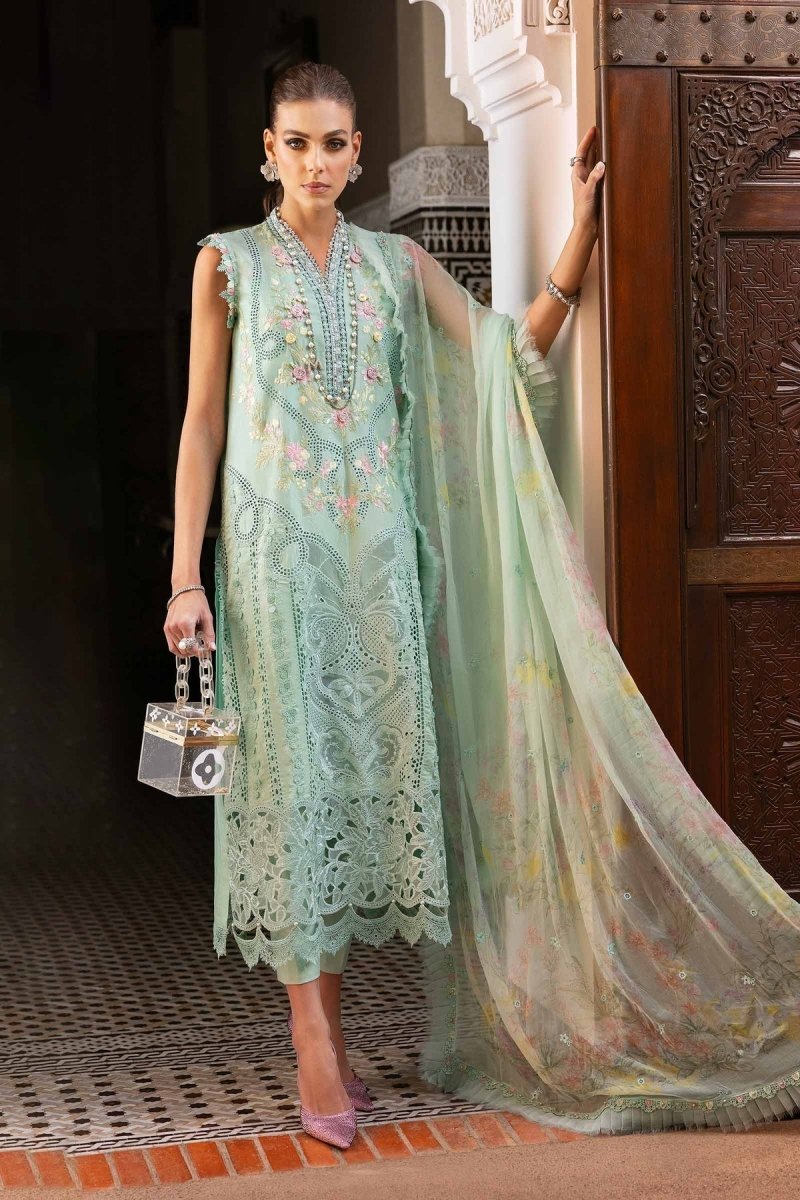 Maria. B 3 Piece Unstitched Embroidered Lawn Suit - D-2514-A