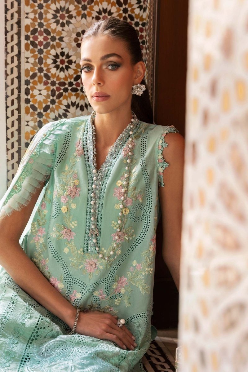 Maria. B 3 Piece Unstitched Embroidered Lawn Suit - D-2514-A