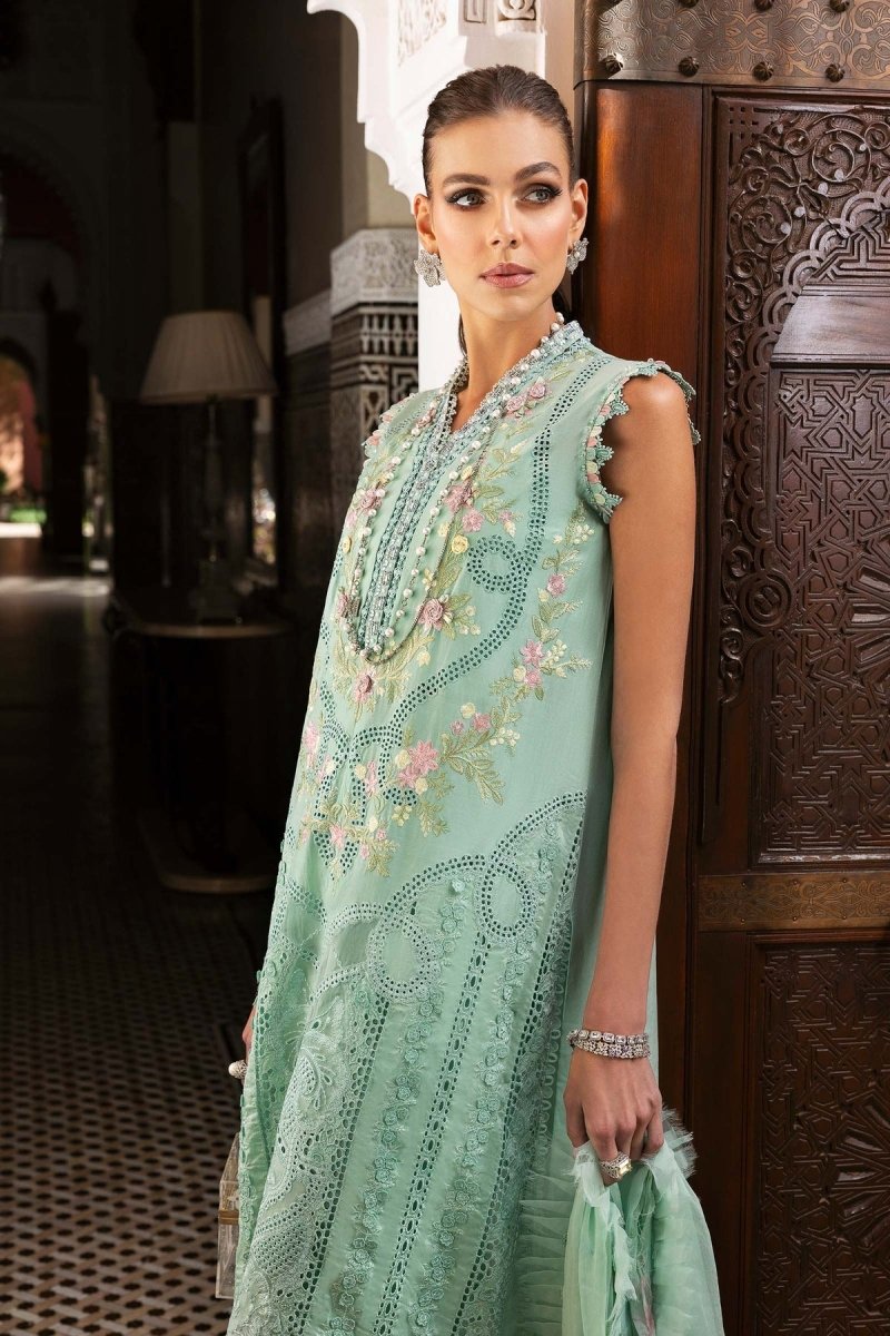 Maria. B 3 Piece Unstitched Embroidered Lawn Suit - D-2514-A