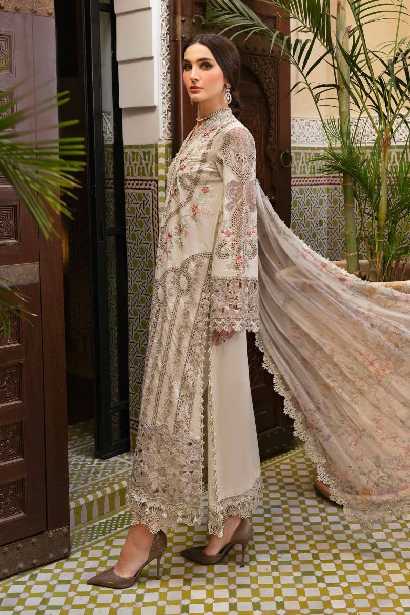 Maria. B 3 Piece Unstitched Embroidered Lawn Suit - D-2514-B