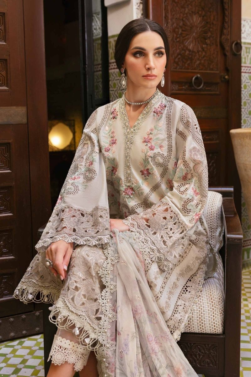 Maria. B 3 Piece Unstitched Embroidered Lawn Suit - D-2514-B