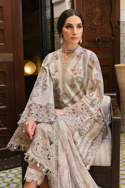 Maria. B 3 Piece Unstitched Embroidered Lawn Suit - D-2514-B