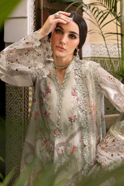 Maria. B 3 Piece Unstitched Embroidered Lawn Suit - D-2514-B