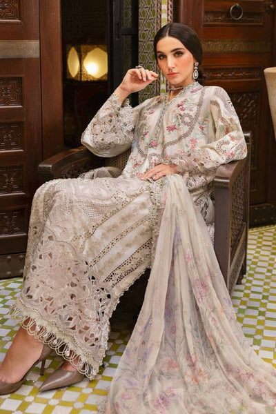 Maria. B 3 Piece Unstitched Embroidered Lawn Suit - D-2514-B