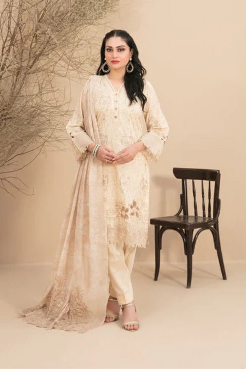 Tawakkal Fabrics 3 Piece Stitched Embroidered Digital Printed Lawn Suit - D-3191