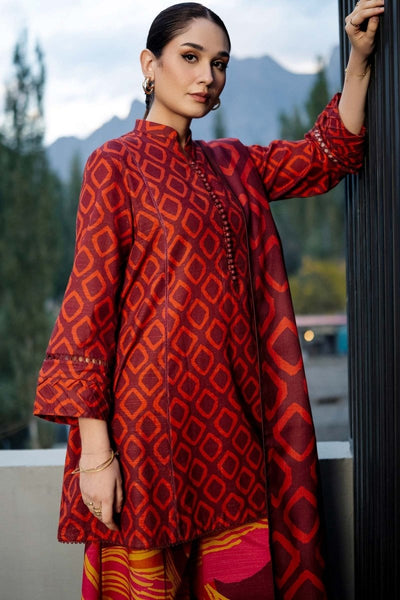 Maria. B 3 Pc Unstitched Printed Khaddar Suit D-506-B