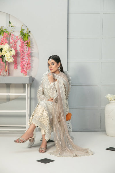 Tawakkal Fabrics 3 Piece Stitched Heavy Embroidered Fancy Suit D-7660