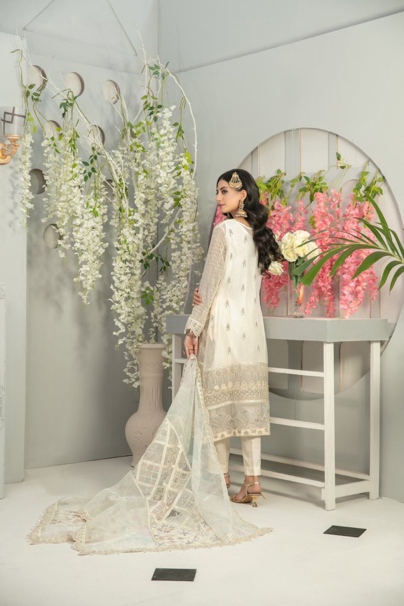Tawakkal Fabrics 3 Piece Stitched Heavy Embroidered Fancy Suit D-7662