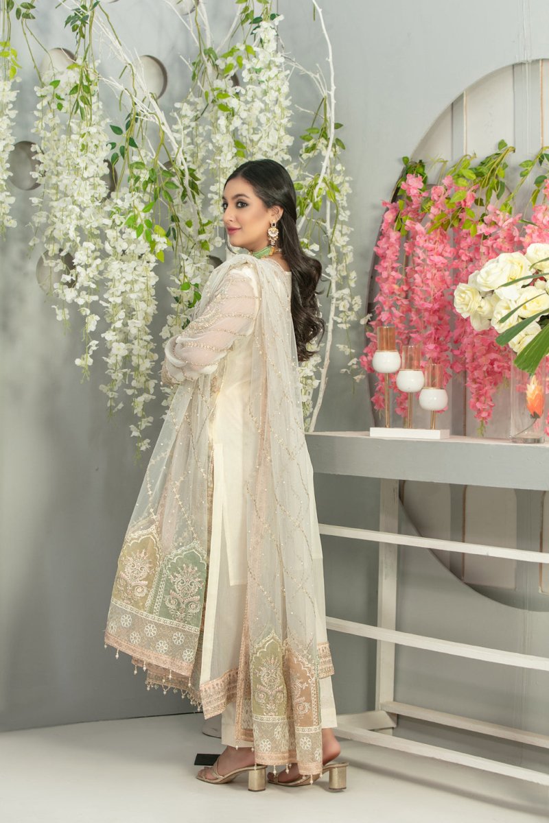 Tawakkal Fabrics 3 Piece Stitched Heavy Embroidered Fancy Suit D-7669