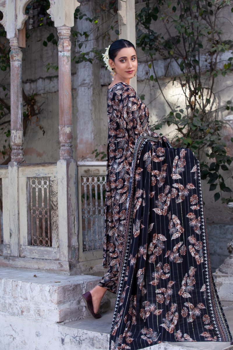 Tawakkal Fabrics 3 Piece Stitched Digital Printed Staple Lorex Suit D-8241