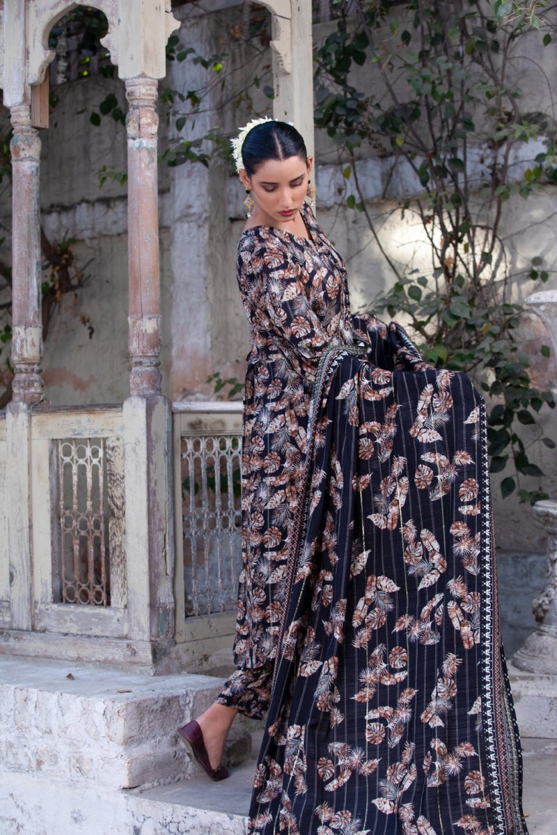 Tawakkal Fabrics 3 Piece Stitched Digital Printed Staple Lorex Suit D-8241