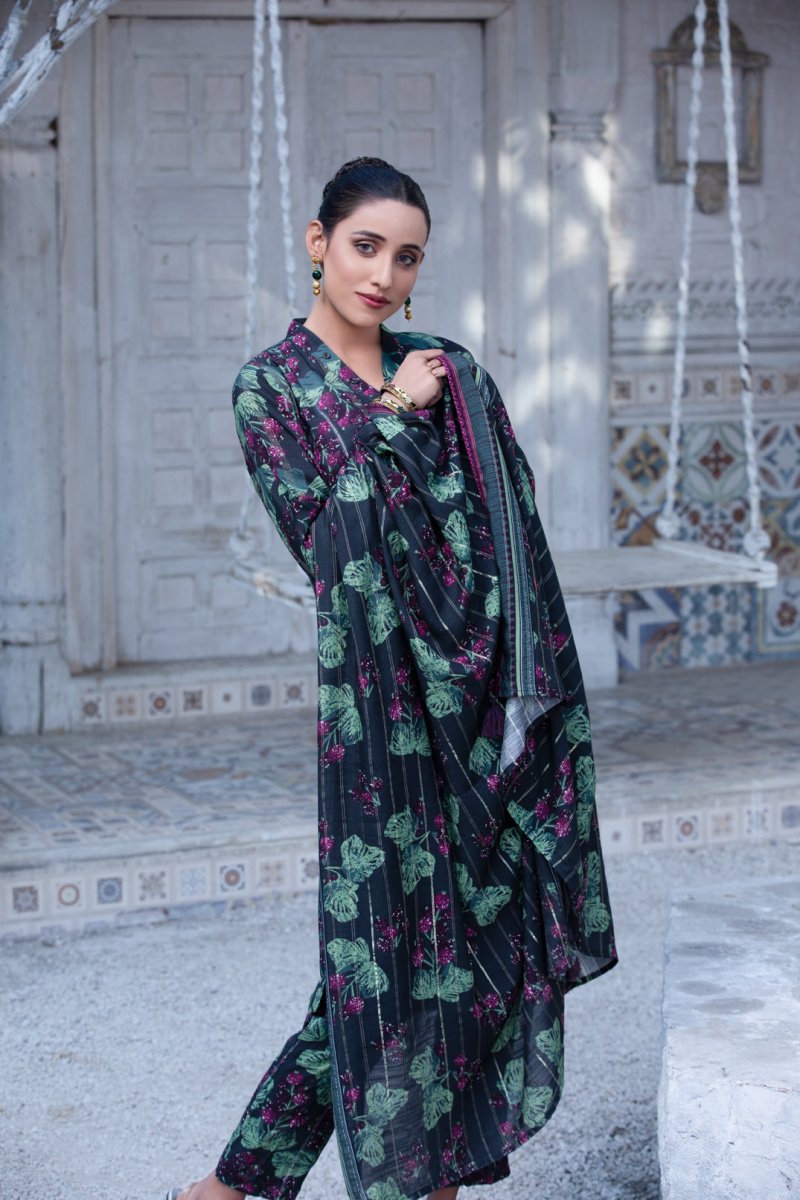 Tawakkal Fabrics 3 Piece Stitched Digital Printed Staple Lorex Suit D-8242