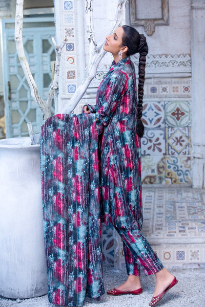 Tawakkal Fabrics 3 Piece Stitched Digital Printed Staple Lorex Suit D-8245