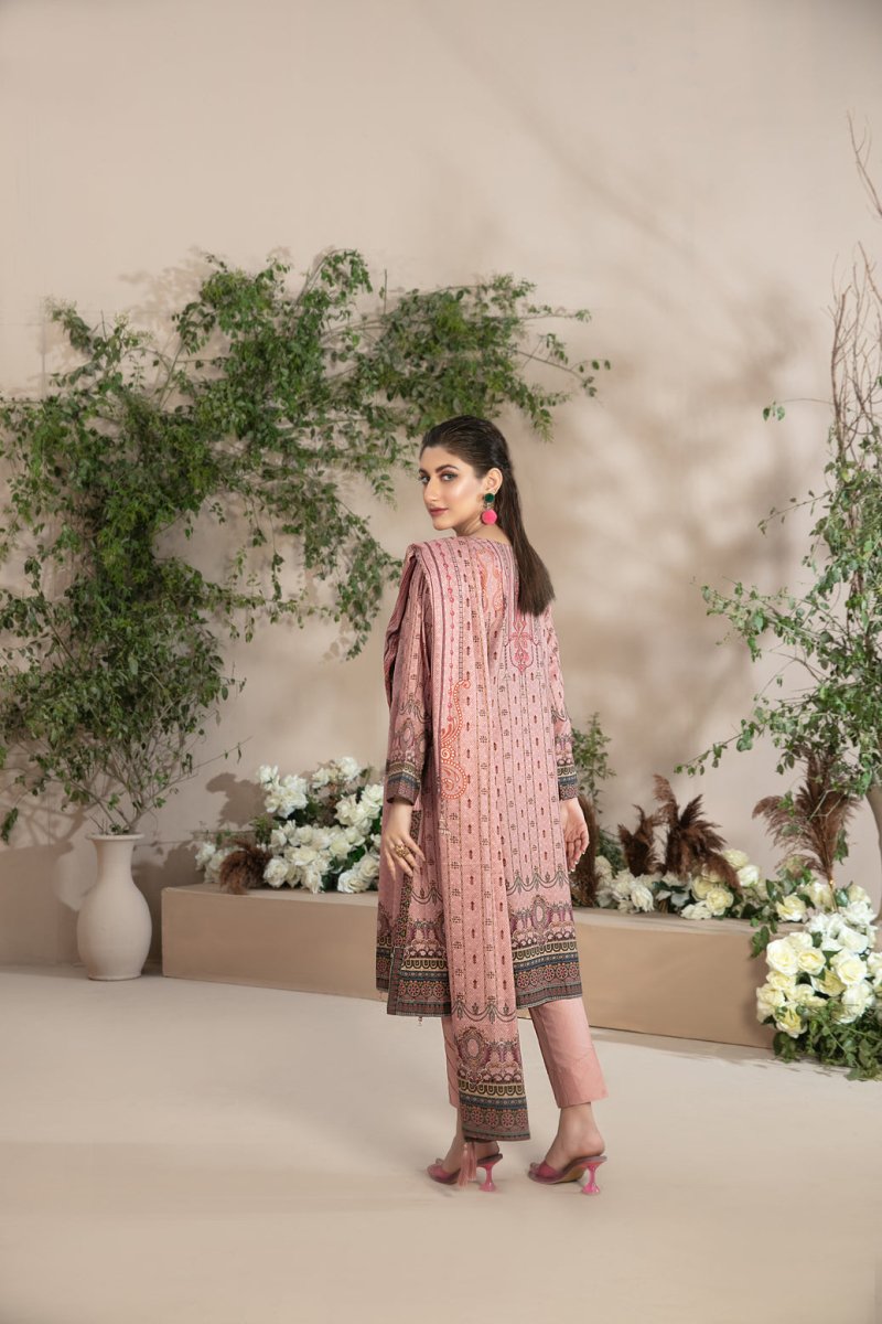 Tawakkal Fabrics 3 Piece Stitched Embroidered Digital Printed Lawn Suit D-8546