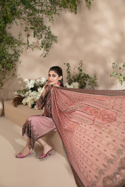 Tawakkal Fabrics 3 Piece Stitched Embroidered Digital Printed Lawn Suit D-8546