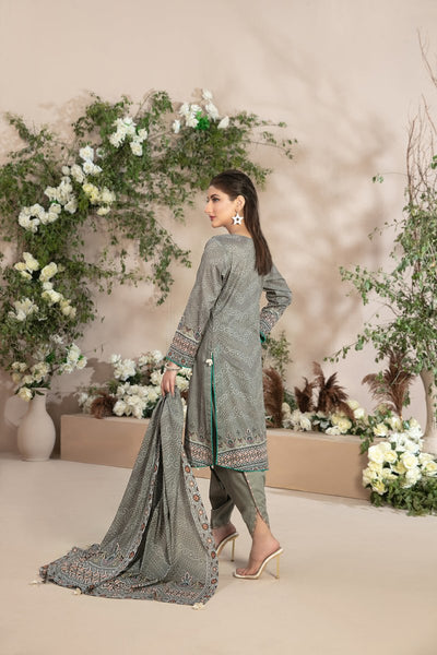 Tawakkal Fabrics 3 Piece Stitched Embroidered Digital Printed Lawn Suit D-8547