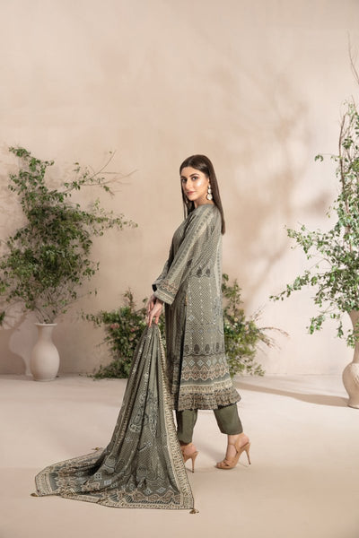 Tawakkal Fabrics 3 Piece Stitched Embroidered Digital Printed Lawn Suit D-8549