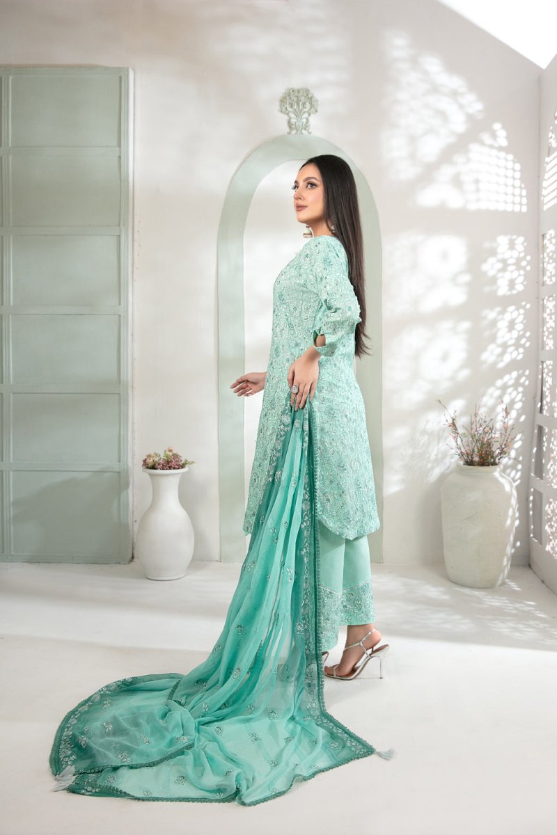 Tawakkal Fabrics 3 Piece Stitched Fancy Heavy Embroidered Lawn Suit D-8576