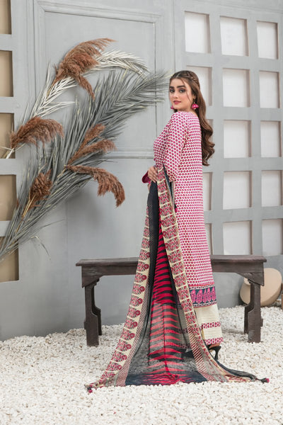 Tawakkal Fabrics 3 Piece Stitched Embroidered Digital Printed Lawn Suit D-8741