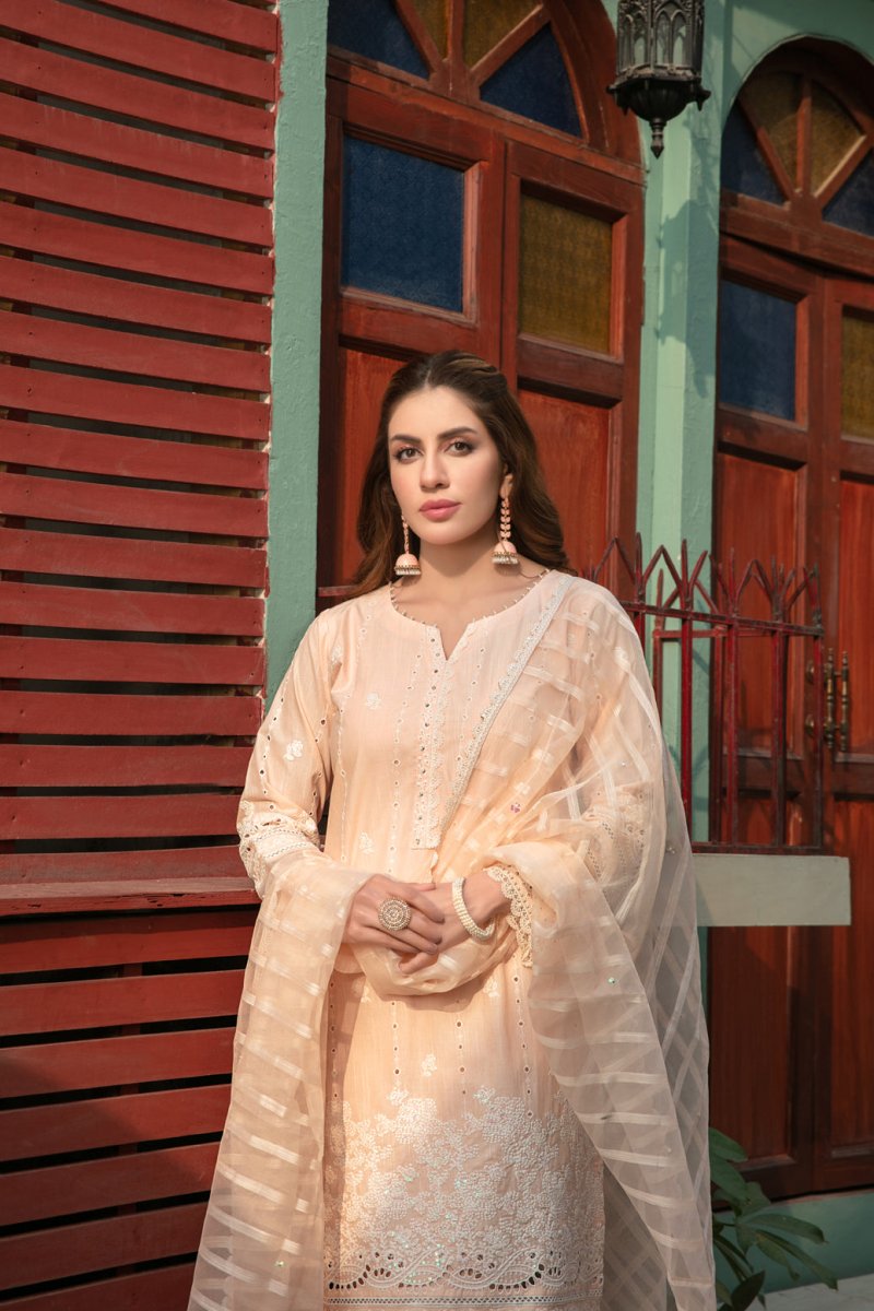 Tawakkal Fabrics 3 Piece Stitched Fancy Embroidered Lawn Suit D-8851