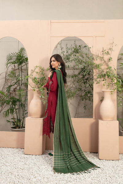 Tawakkal Fabrics 3 Piece Stitched Fancy Embroidered Lawn Jacquard Suit D-8868