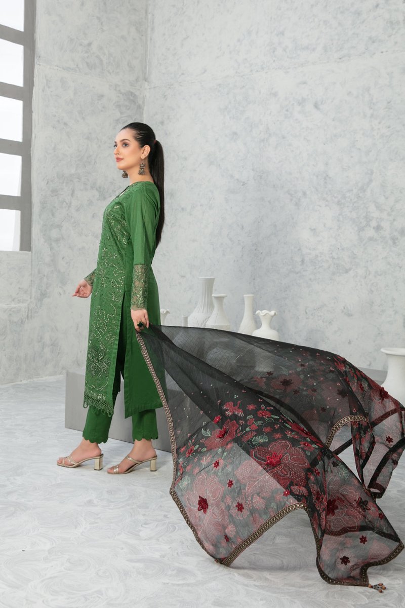 Tawakkal Fabrics 3 Piece Stitched Fancy Embroidered Lawn Suit D-9022