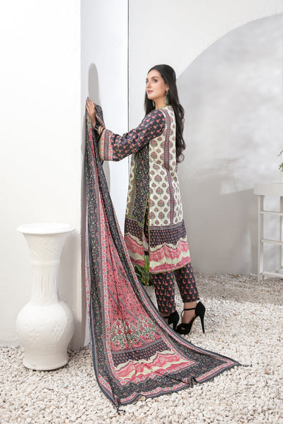 Tawakkal Fabrics 3 Piece Stitched Embroidered Digital Printed Lawn Suit D-9031