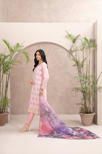 Tawakkal Fabrics 3 Piece Stitched Fancy Schiffli Embroidered Suit D-9244