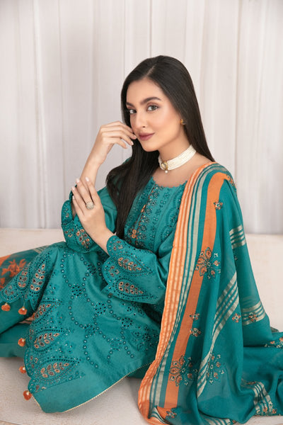 Tawakkal Fabrics 3 Piece Stitched Fancy Embroidered Lawn Jacquard Suit D-9256