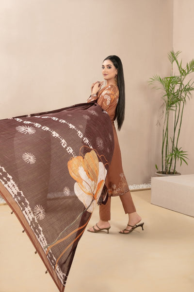 Tawakkal Fabrics 3 Piece Stitched Embroidered Digital Printed Lawn Suit D-9316