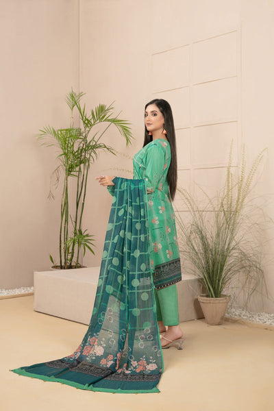 Tawakkal Fabrics 3 Piece Stitched Embroidered Digital Printed Lawn Suit D-9318