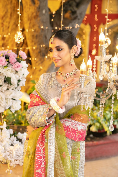 Tawakkal Fabrics 3 Piece Stitched Embroidered Banarsi Suit D-9344