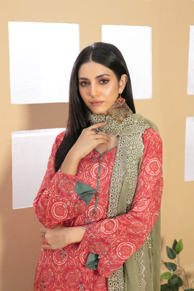 Tawakkal Fabrics 3 Piece Stitched Digital Printed Slub Lawn Suit D-9355