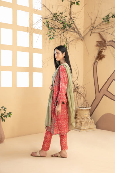 Tawakkal Fabrics 3 Piece Stitched Digital Printed Slub Lawn Suit D-9355