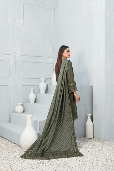Tawakkal Fabrics 3 Piece Stitched Fancy Embroidered Staple Schiffli Suit D-9428