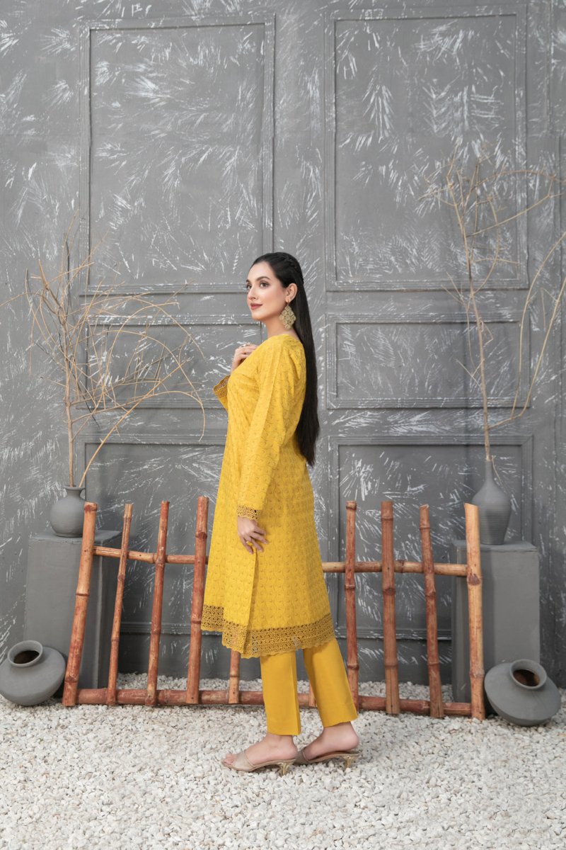 Tawakkal Fabrics 2 Piece Stitched Schiffli Embroidered Lawn Suit D-9476