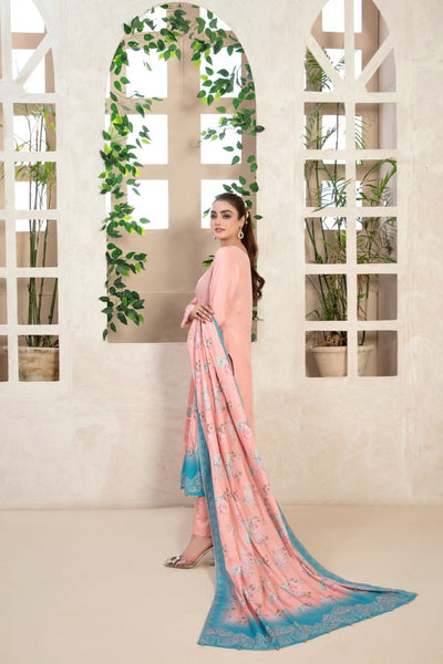 Tawakkal Fabrics 3 Piece Stitched Embroidered Viscose Schiffli Suit - D-9577